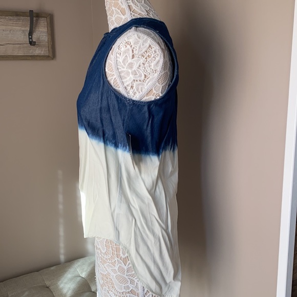 ANA blouse ombré denim to white size extra small - Picture 2 of 5